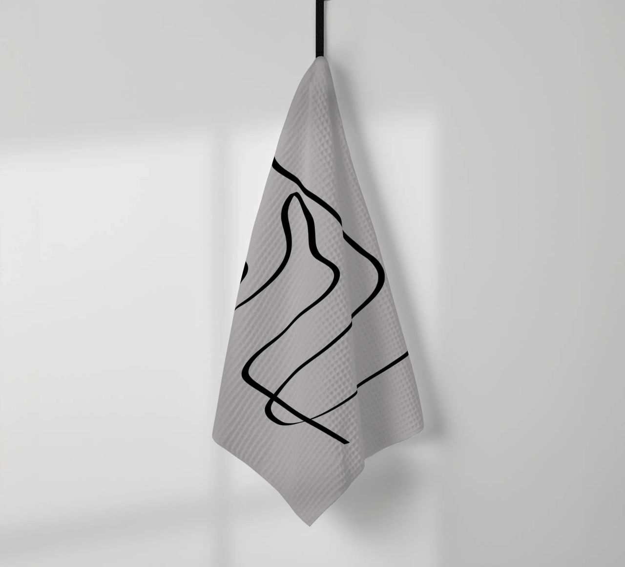 Figure with lines in taupe IV Geschirrtuch von Imaginative