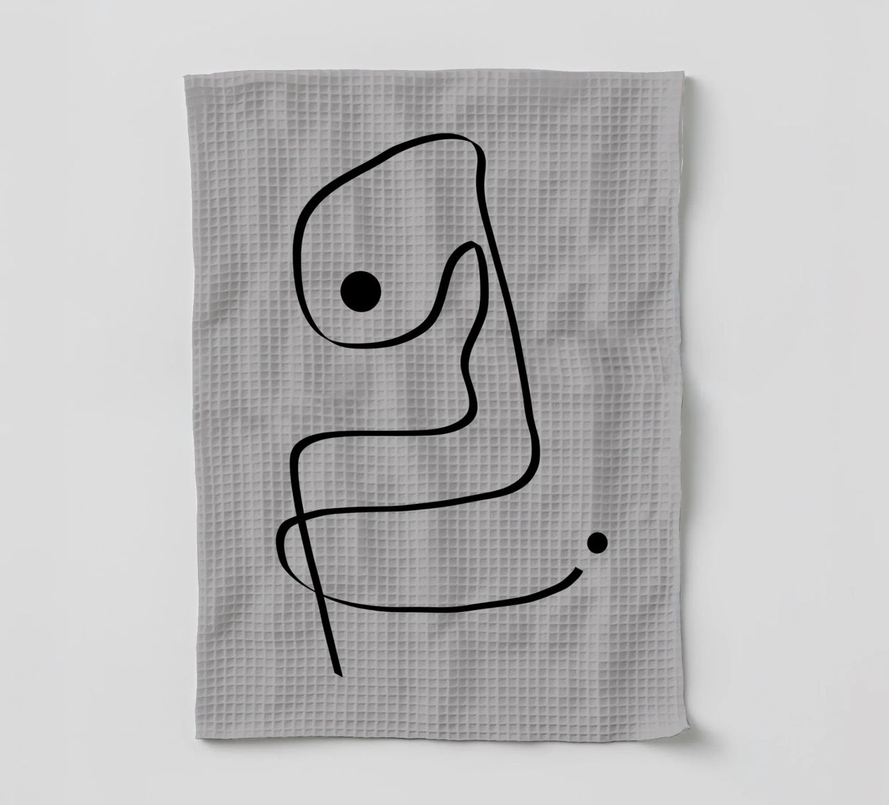 Figure with lines in taupe IV Geschirrtuch von Imaginative