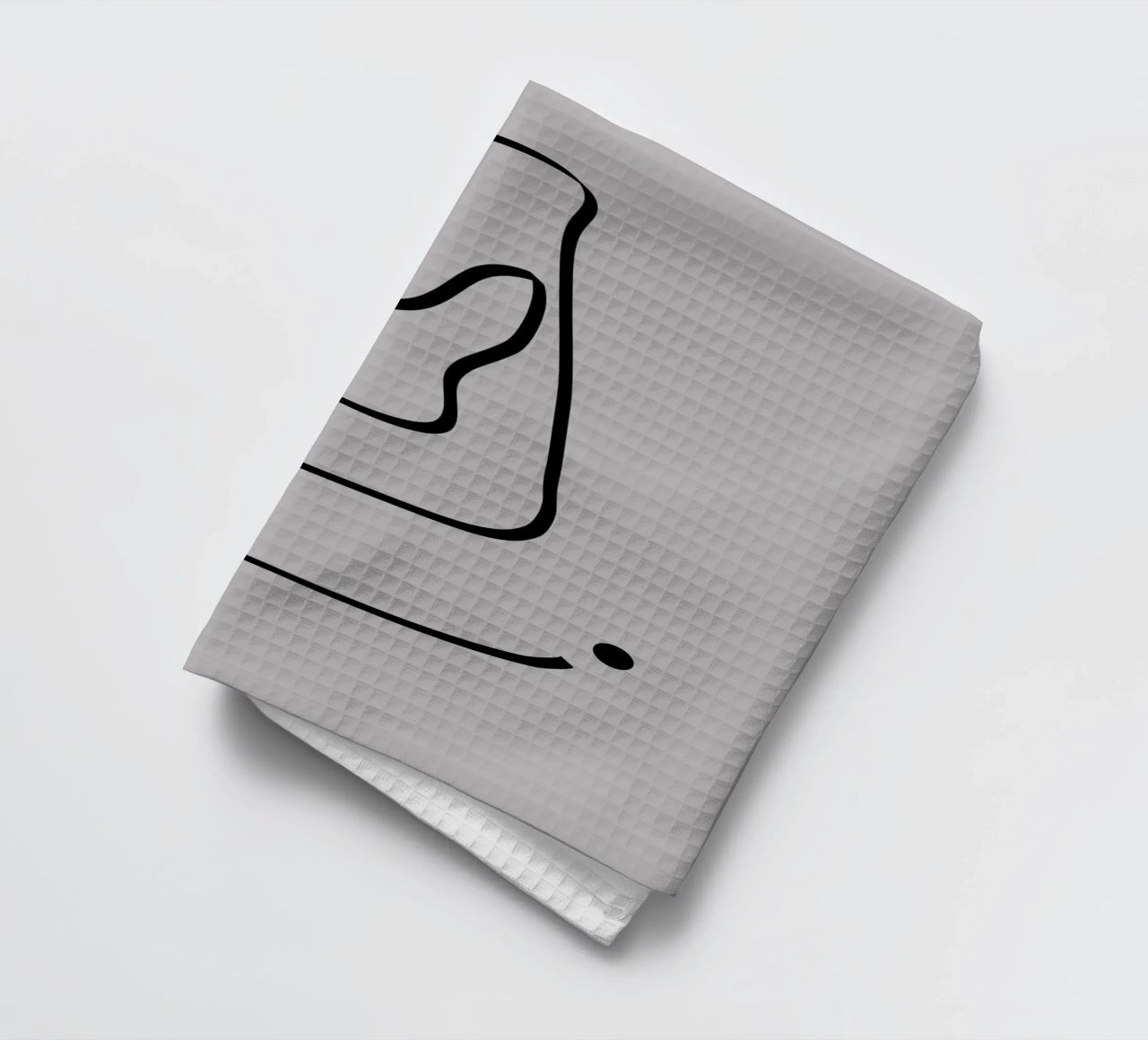 Figure with lines in taupe IV Geschirrtuch von Imaginative