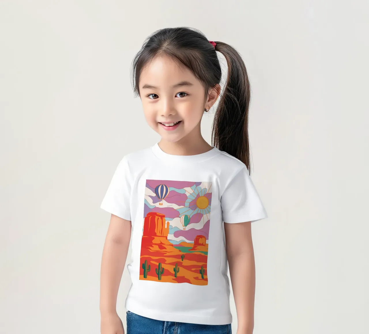 Cactus Luchtballon kinder t-shirt van Aurora Muse