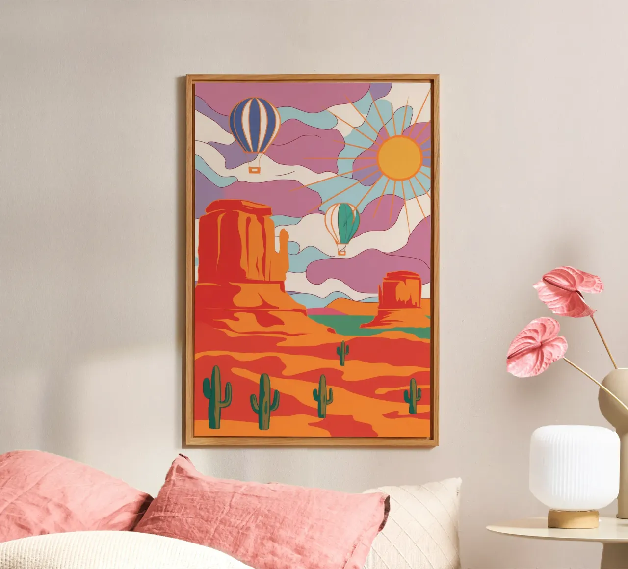 Cactus Mongolfiera Cielo alluminio dibond da Aurora Muse