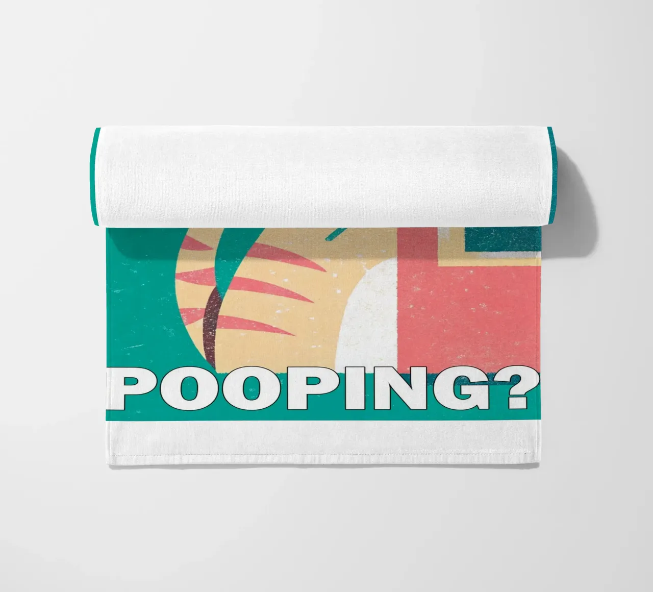are you pooping cat beach towel by ralliness