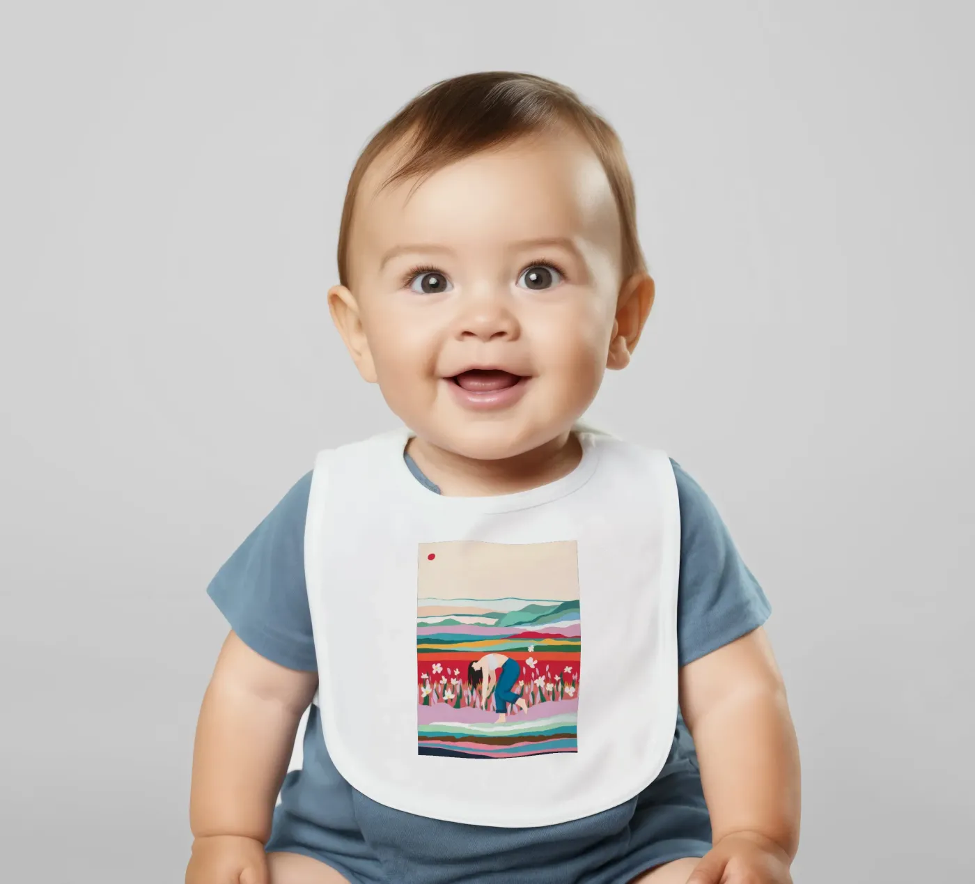 Tulpenfeld Pause Babylätzchen von Aurora Muse