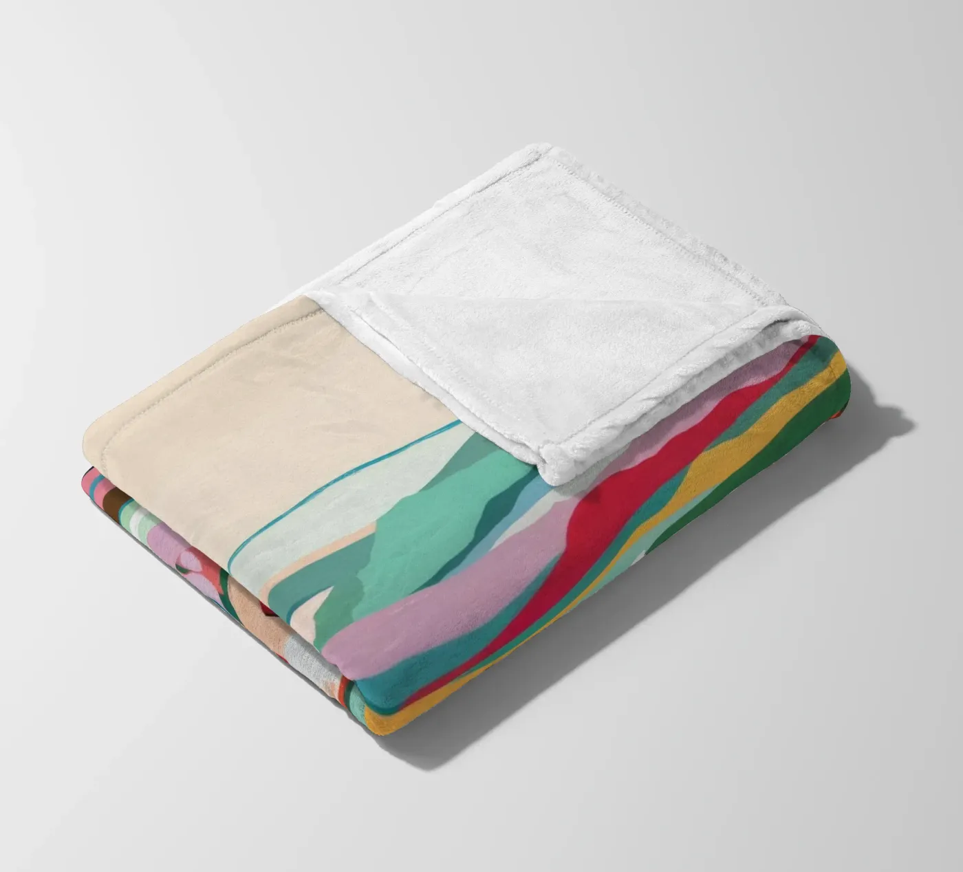 Tulip Field Pause fleece blanket by Aurora Muse