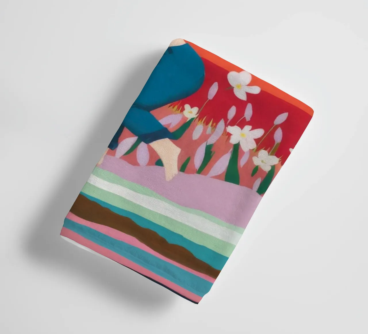 Tulip Field Pause towel by Aurora Muse