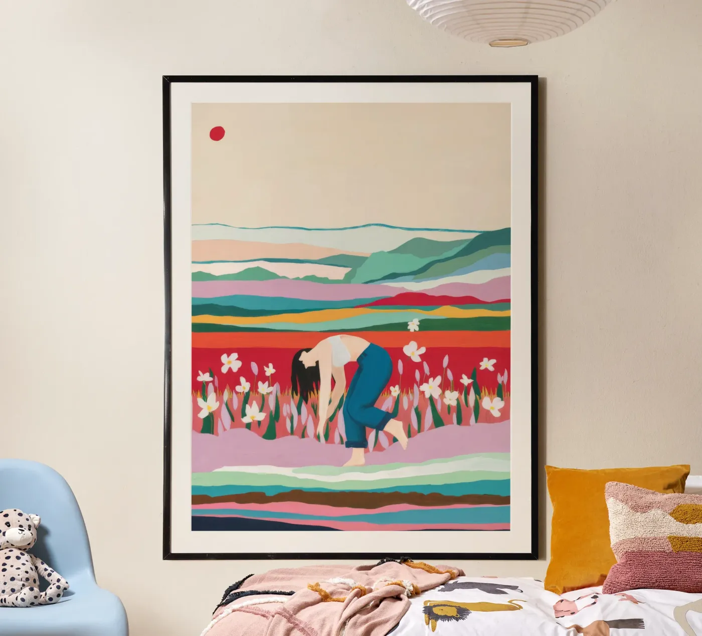 Campo di tulipani Pausa poster da Aurora Muse