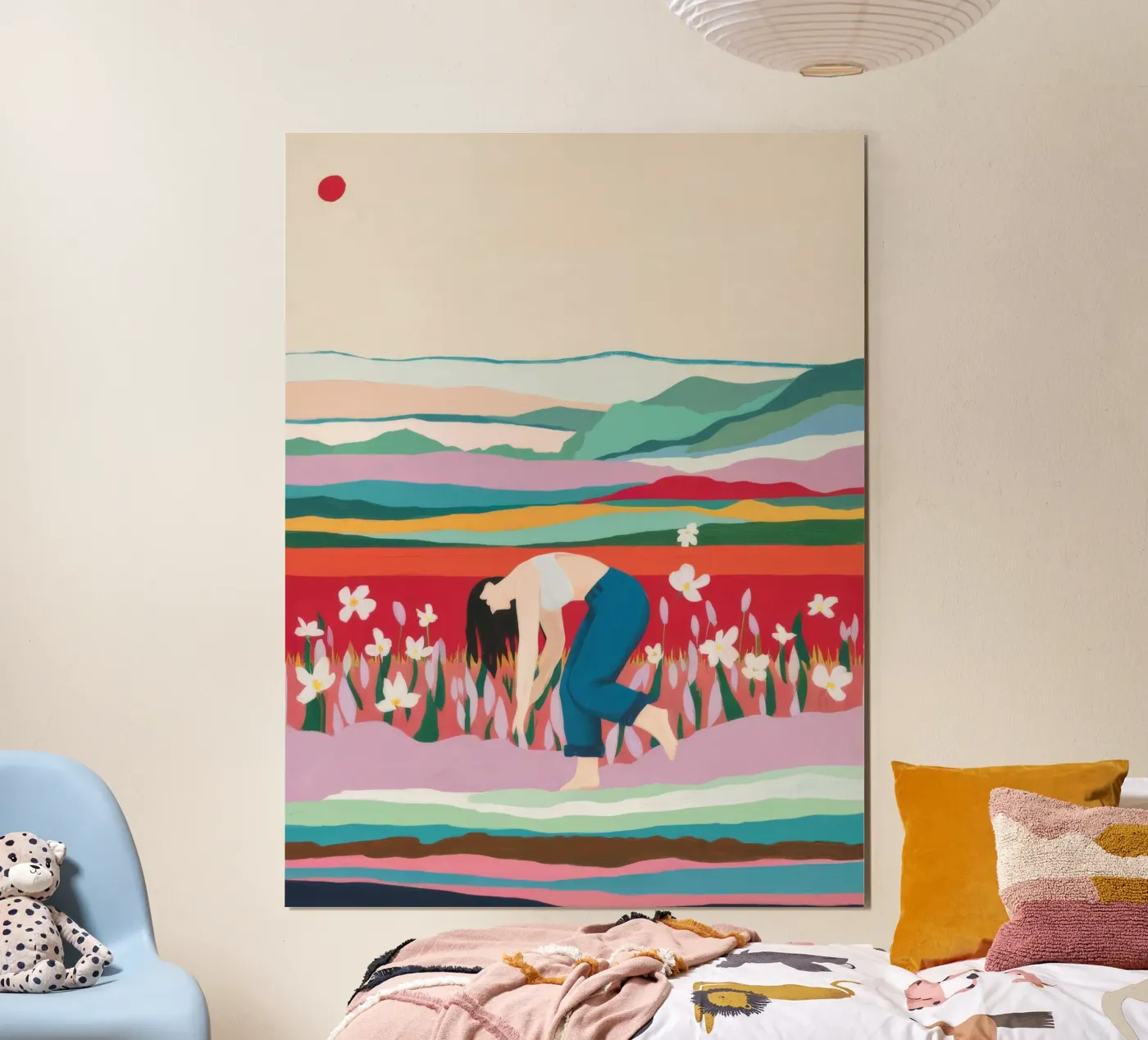 Campo di tulipani Pausa poster da Aurora Muse
