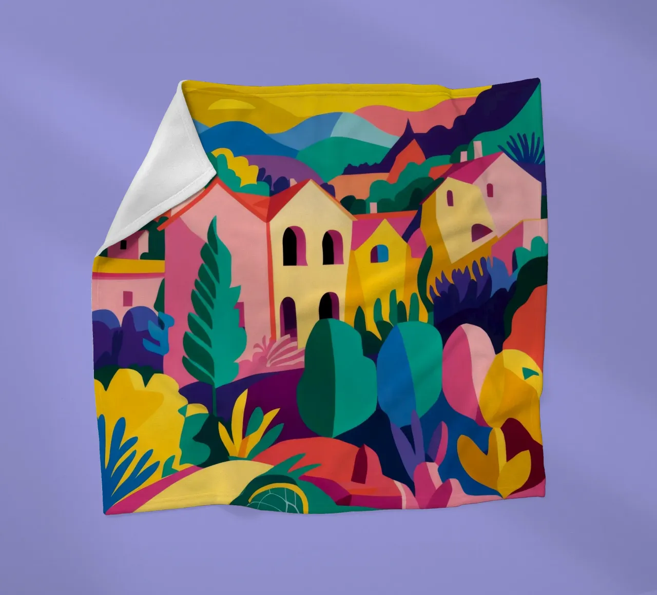 Mosaico del villaggio prismatico coperta in pile da Jasper Rune