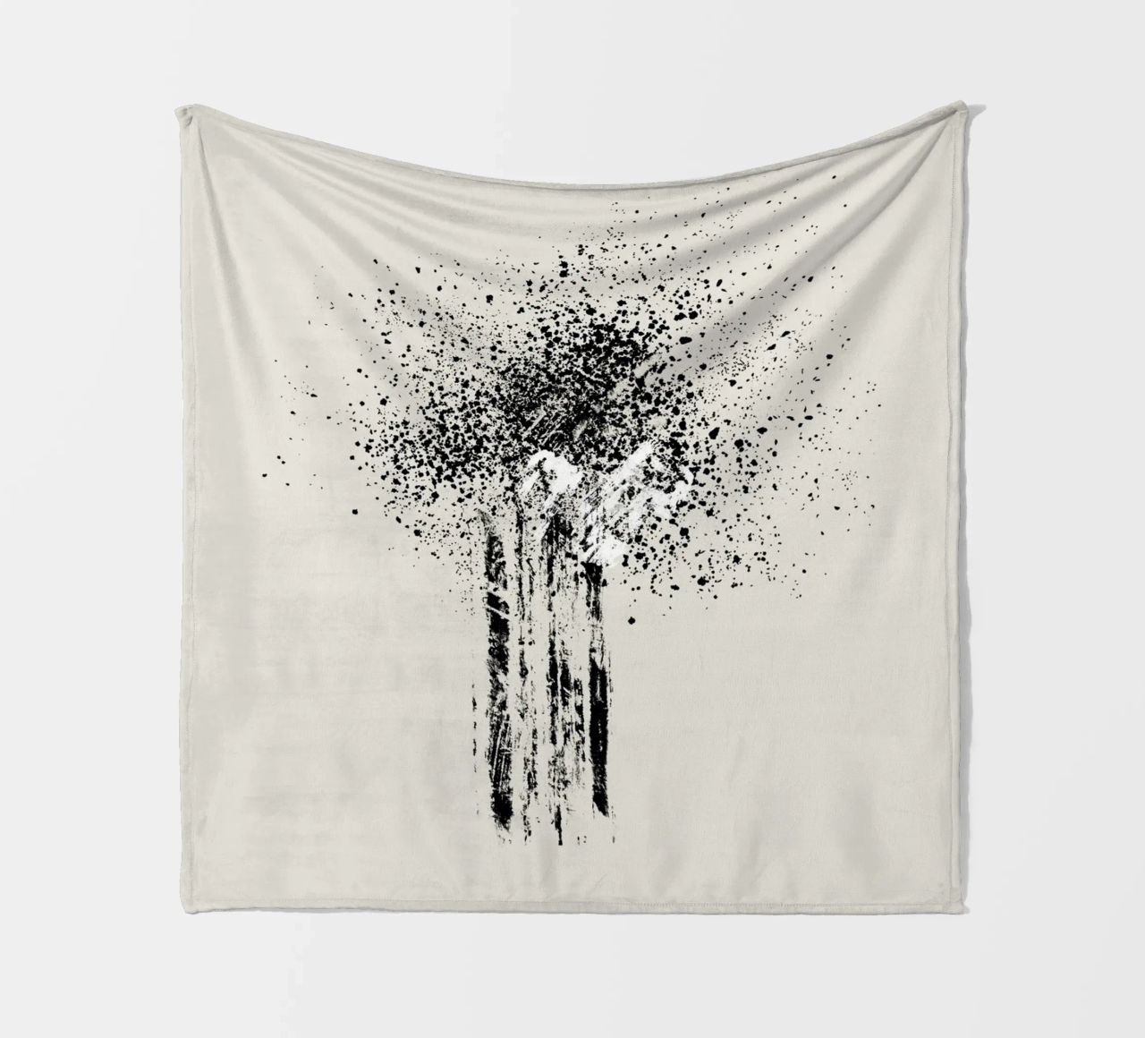 Modern and minimalist abstract with beige background coperta in pile da Imaginative