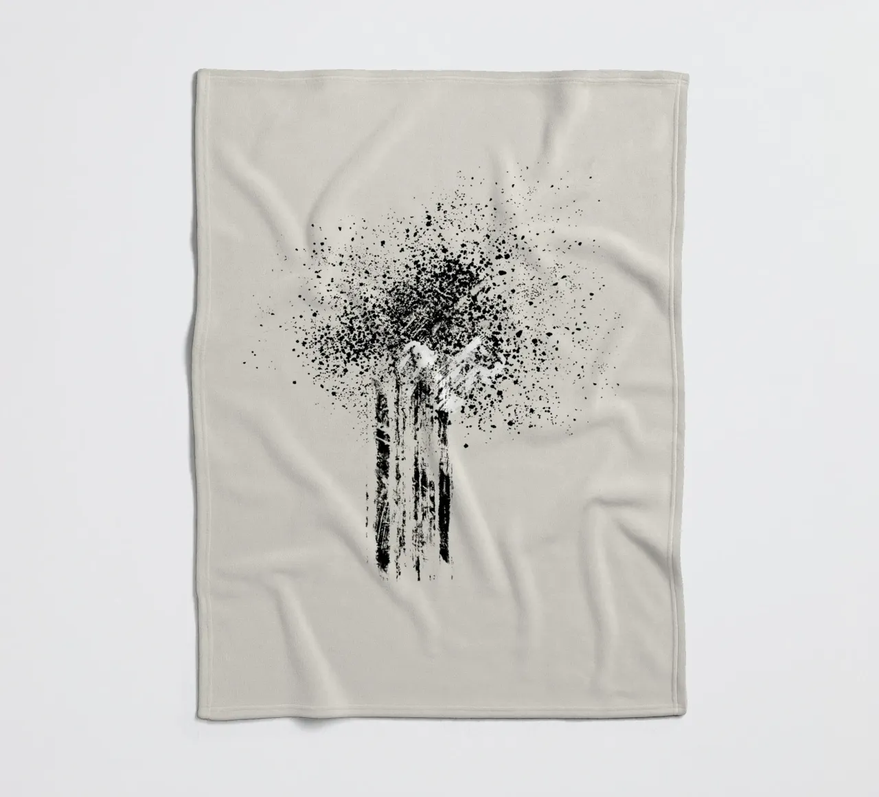 Modern and minimalist abstract with beige background coperta in pile da Imaginative