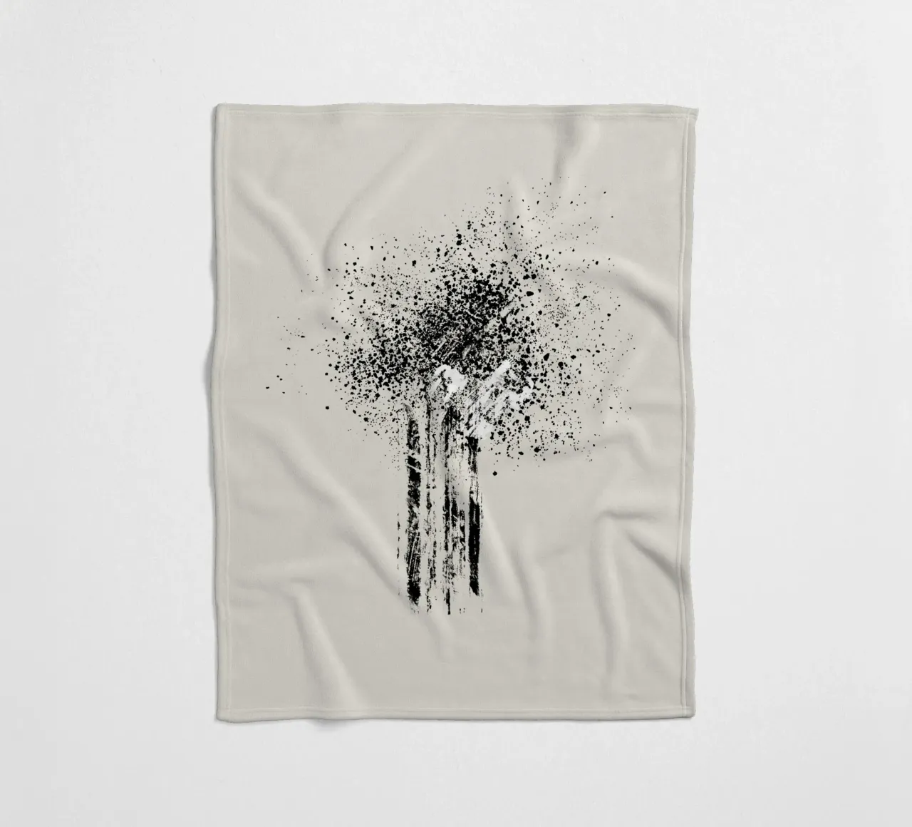 Modern and minimalist abstract with beige background coperta in pile da Imaginative