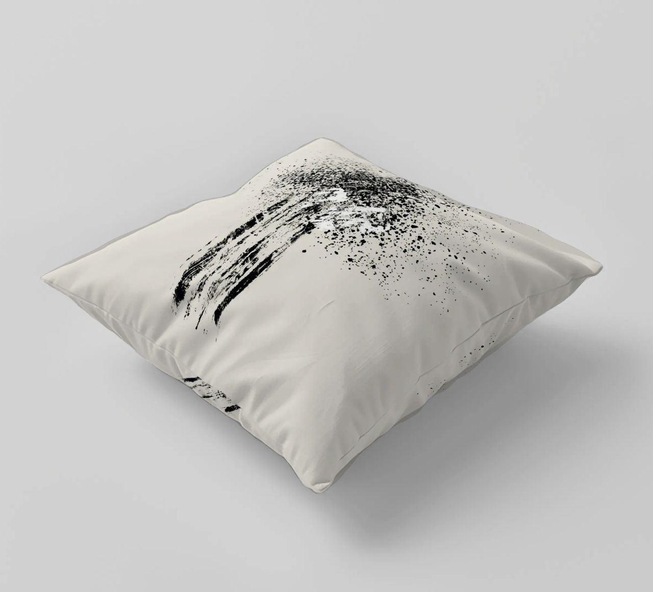 Modern and minimalist abstract with beige background cuscino da Imaginative