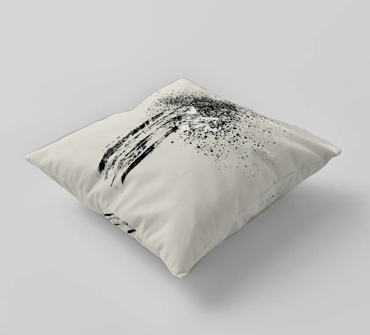 Modern and minimalist abstract with beige background coussin de Imaginative