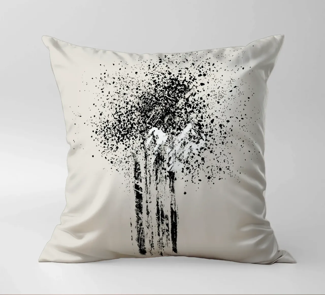 Modern and minimalist abstract with beige background cojín de Imaginative