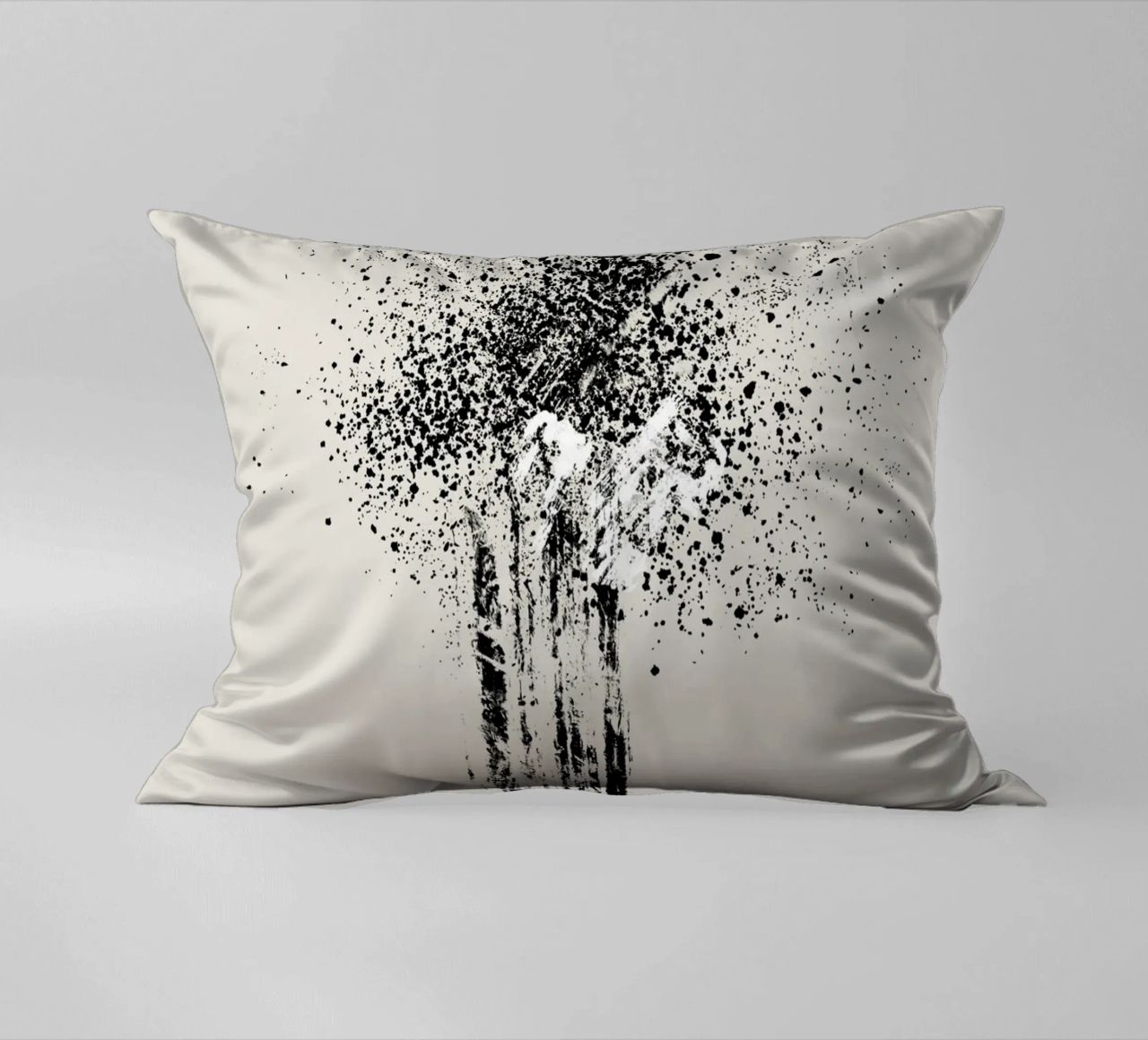 Modern and minimalist abstract with beige background cuscino da Imaginative