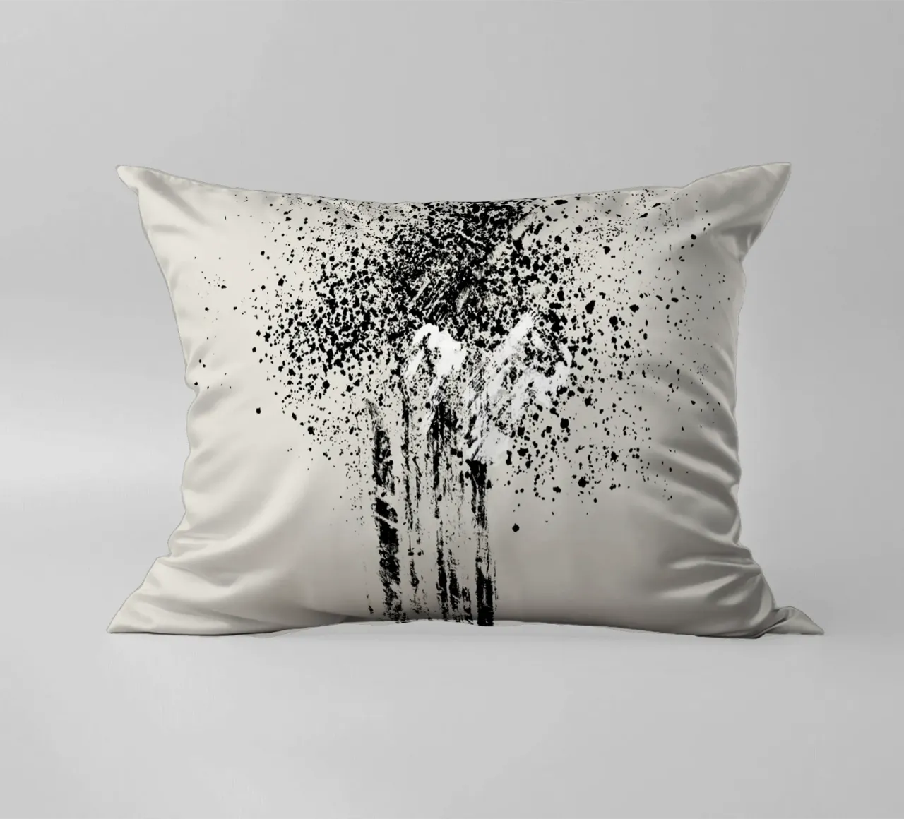 Modern and minimalist abstract with beige background cojín de Imaginative