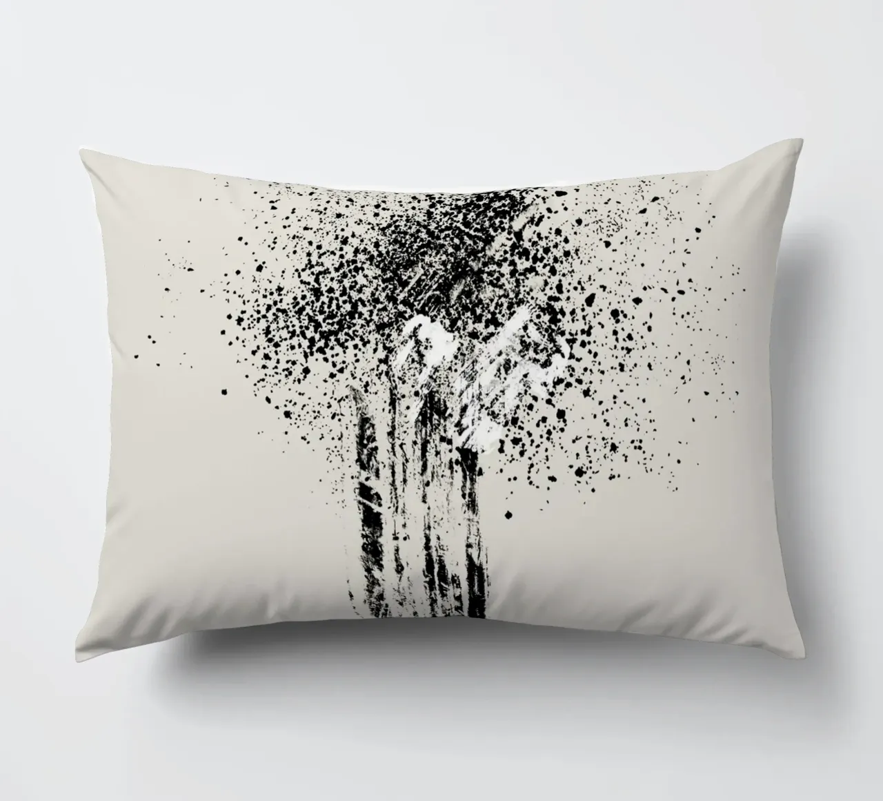 Modern and minimalist abstract with beige background cuscino da Imaginative