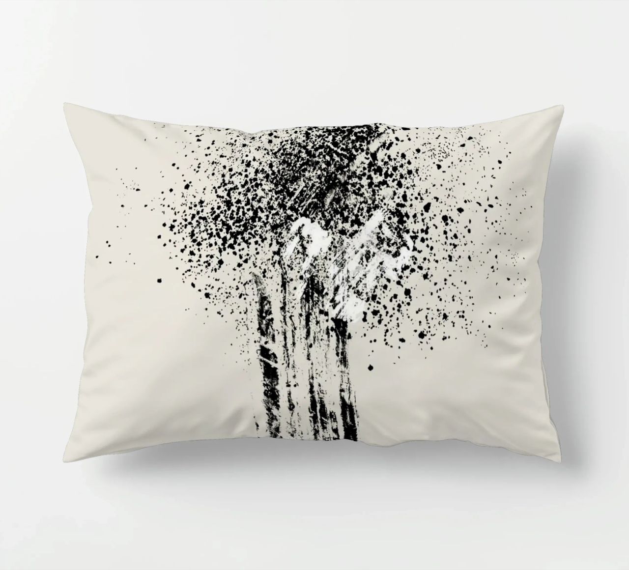 Modern and minimalist abstract with beige background cuscino da Imaginative