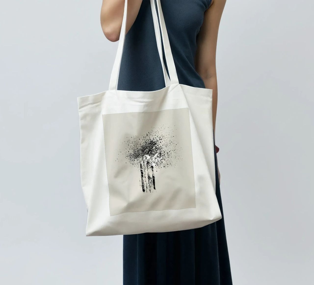 Modern and minimalist abstract with beige background borsa in juta da Imaginative