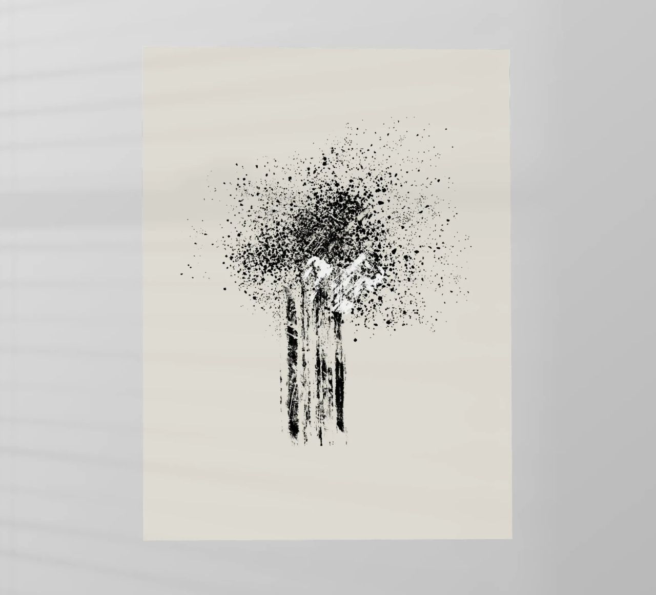 Modern and minimalist abstract with beige background pellicola backlit da Imaginative