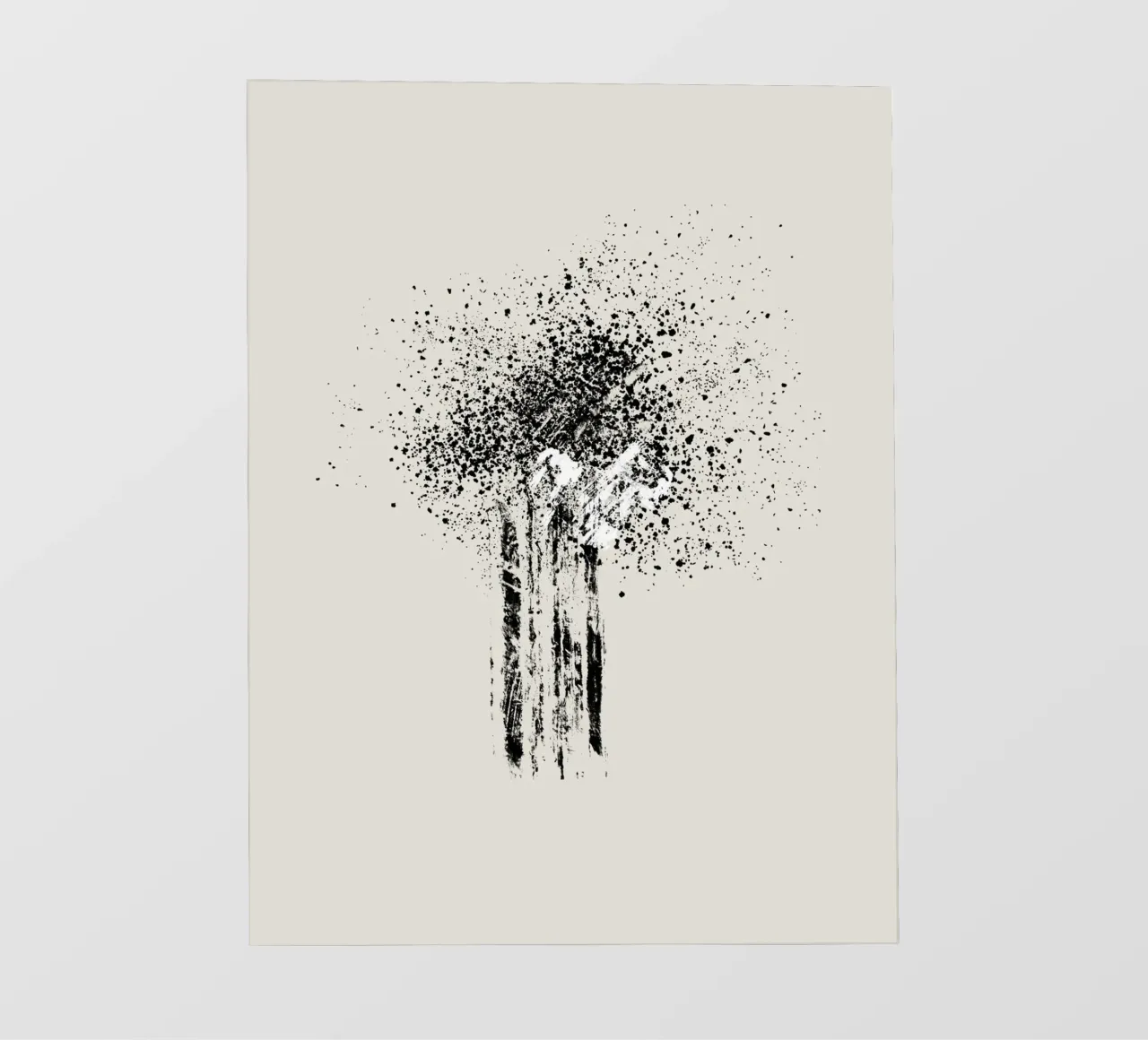 Modern and minimalist abstract with beige background Backlit Folie von Imaginative