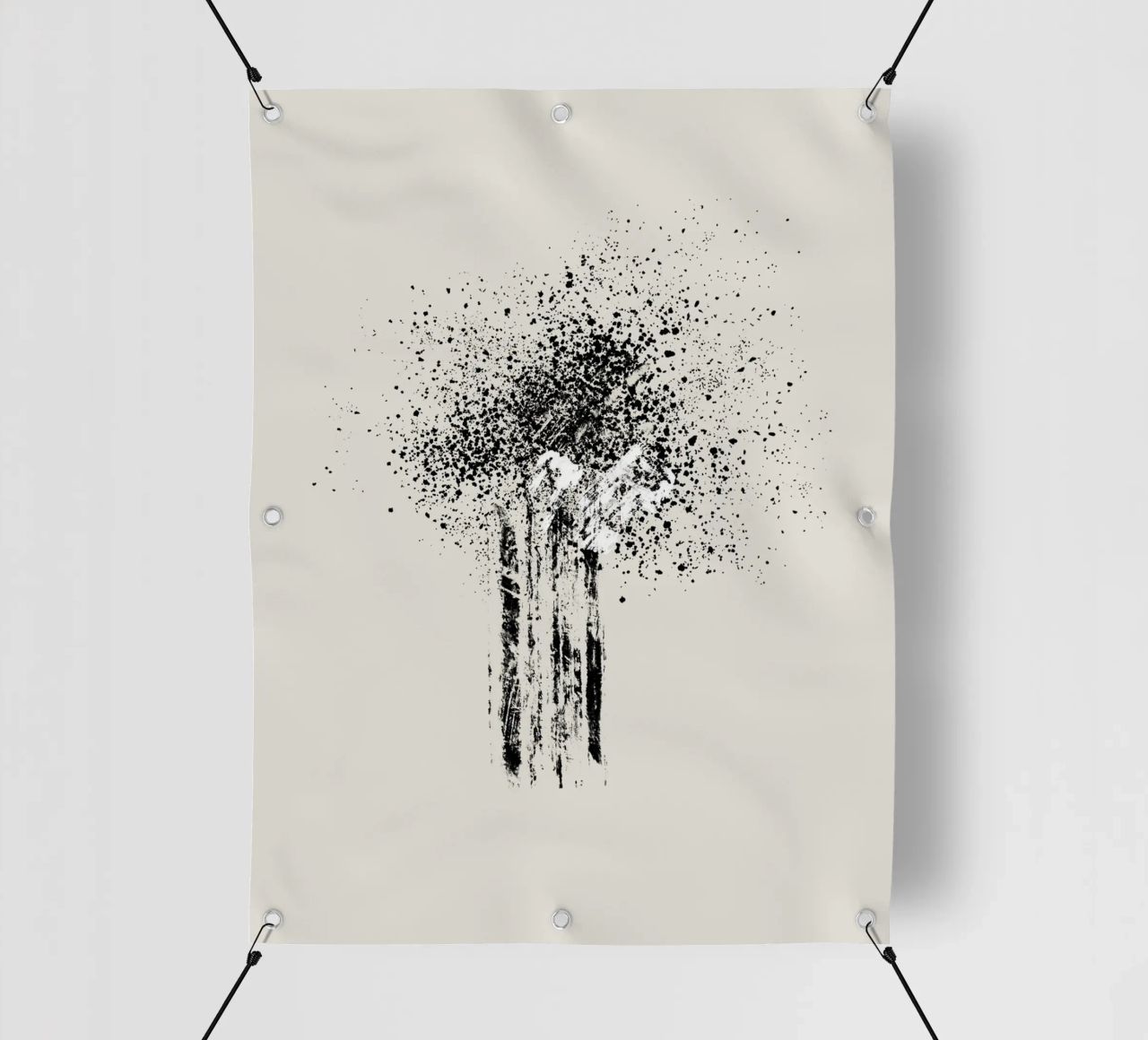 Modern and minimalist abstract with beige background telo in pvc da Imaginative