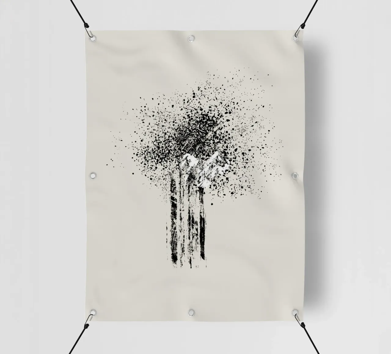 Modern and minimalist abstract with beige background telo in pvc da Imaginative