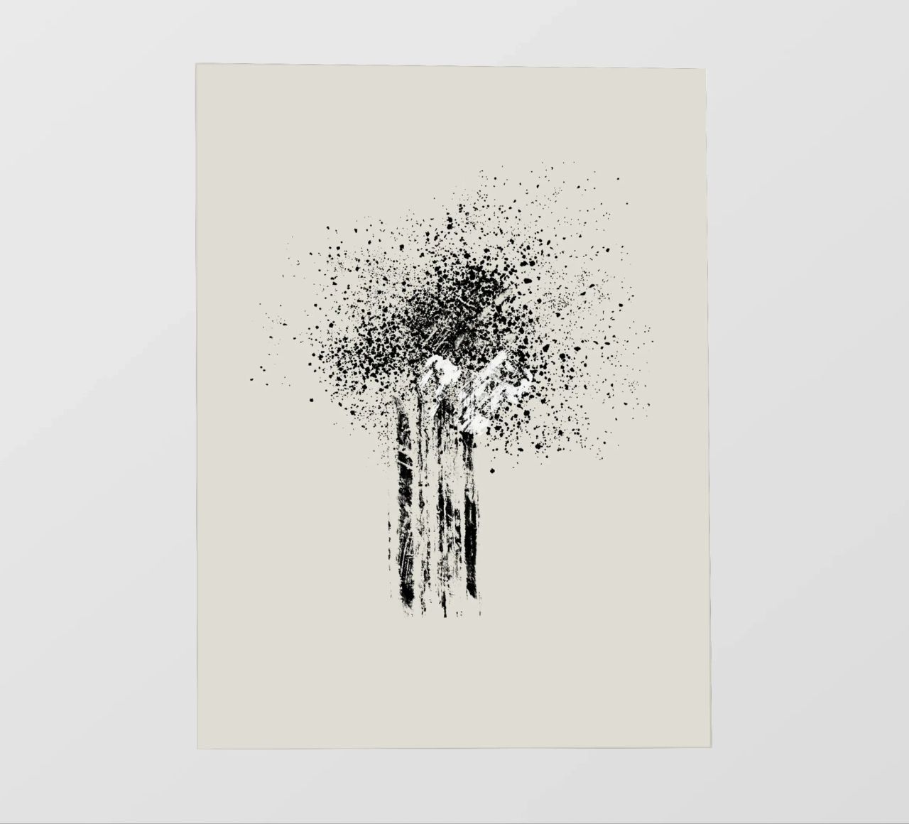 Modern and minimalist abstract with beige background telo in pvc da Imaginative