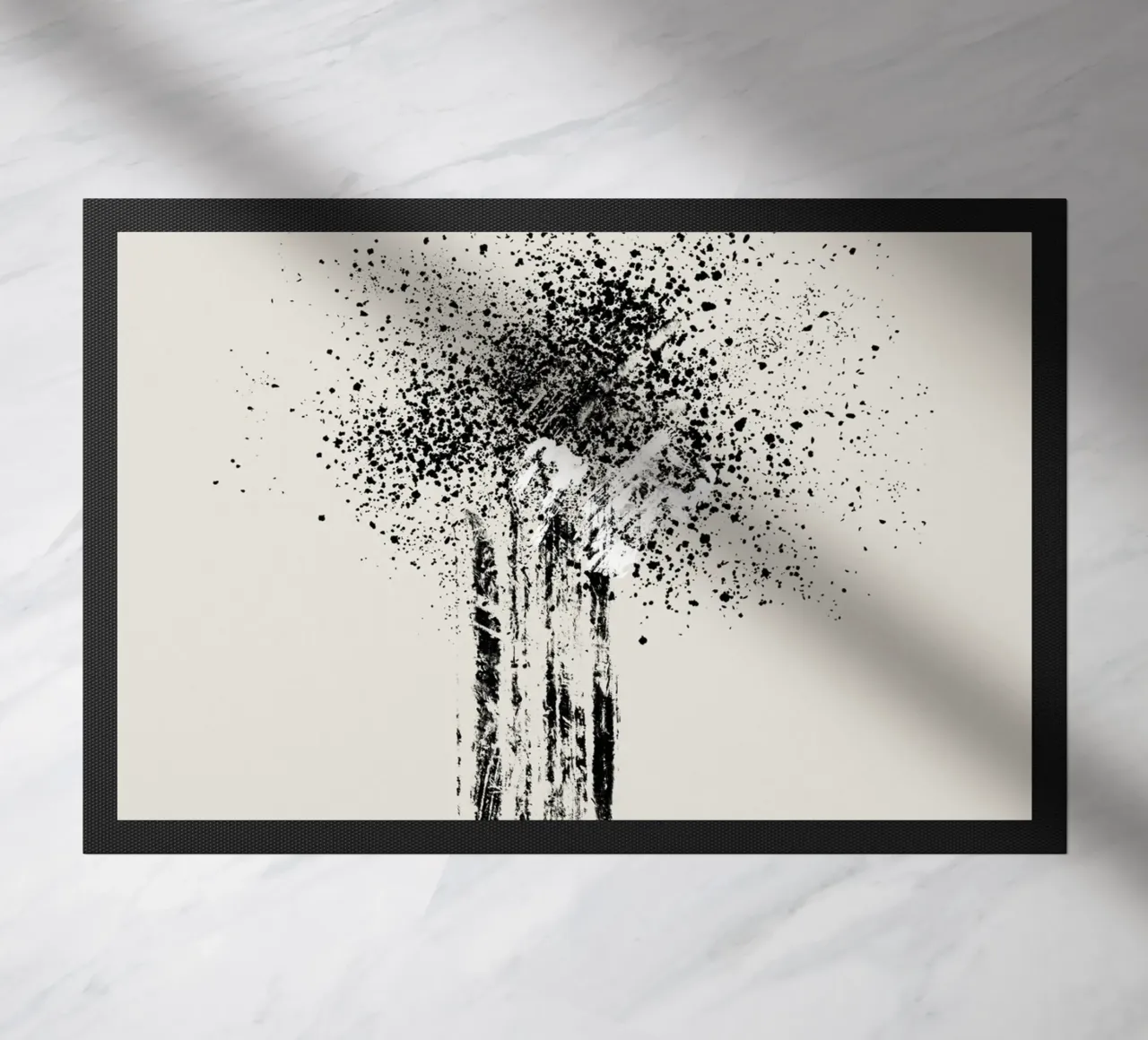 Modern and minimalist abstract with beige background paillasson de Imaginative