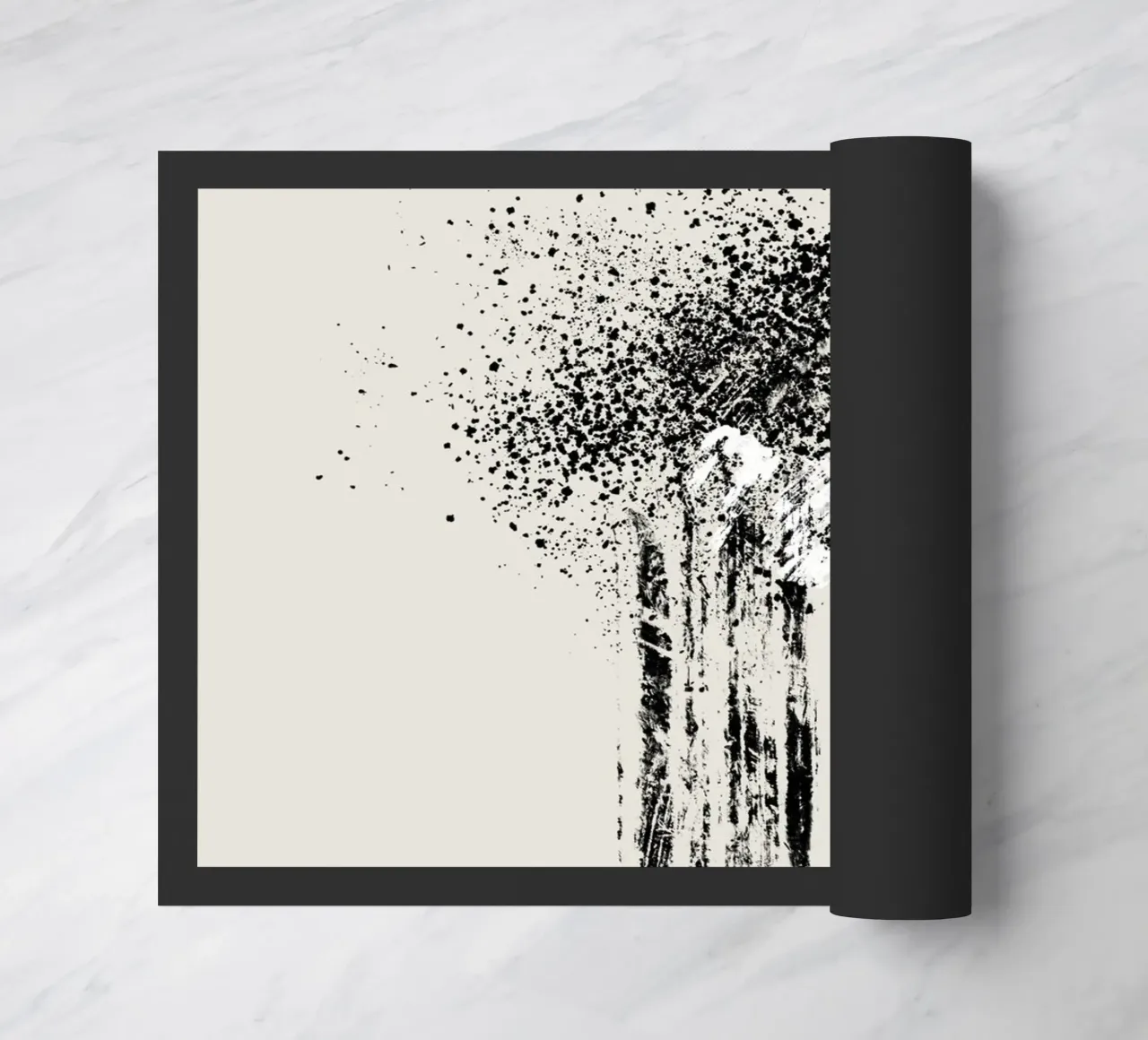 Modern and minimalist abstract with beige background paillasson de Imaginative