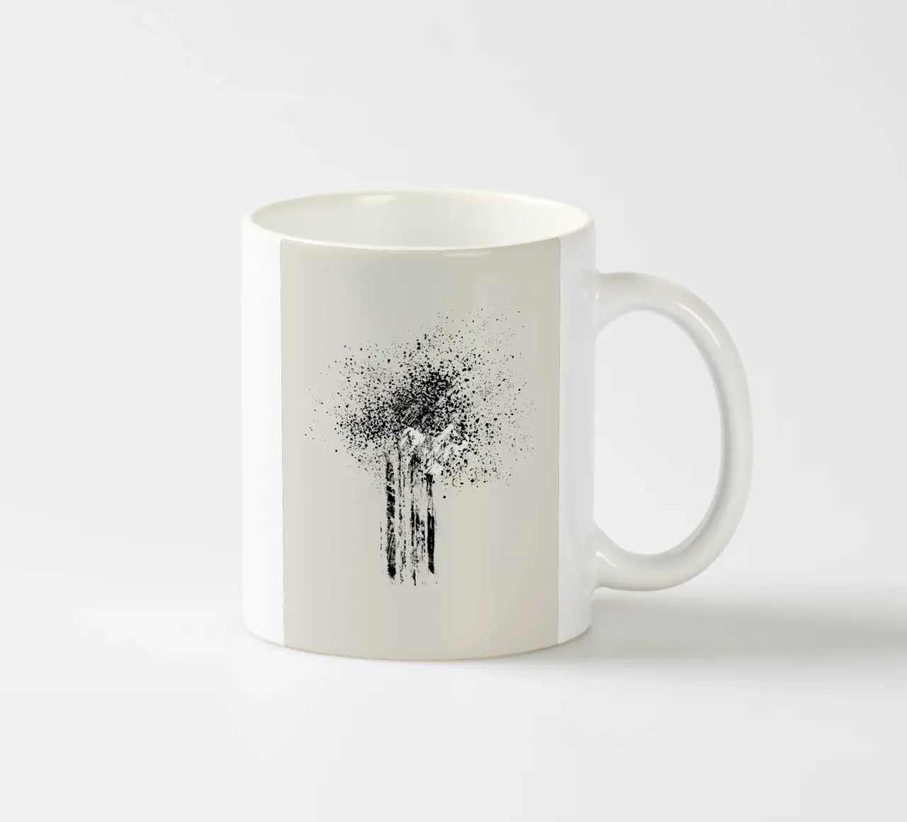 Modern and minimalist abstract with beige background mug en céramique de Imaginative