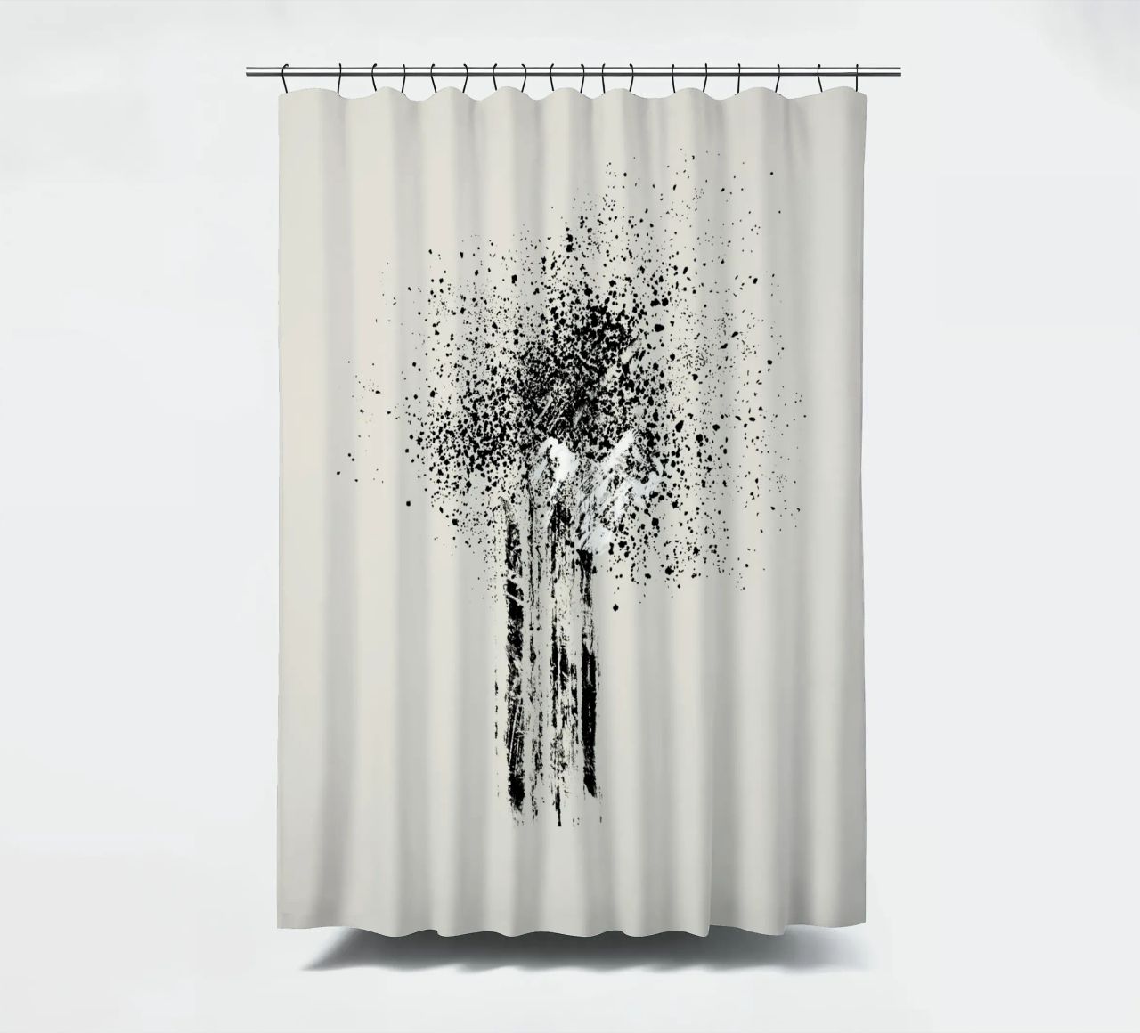 Modern and minimalist abstract with beige background tenda da doccia da Imaginative