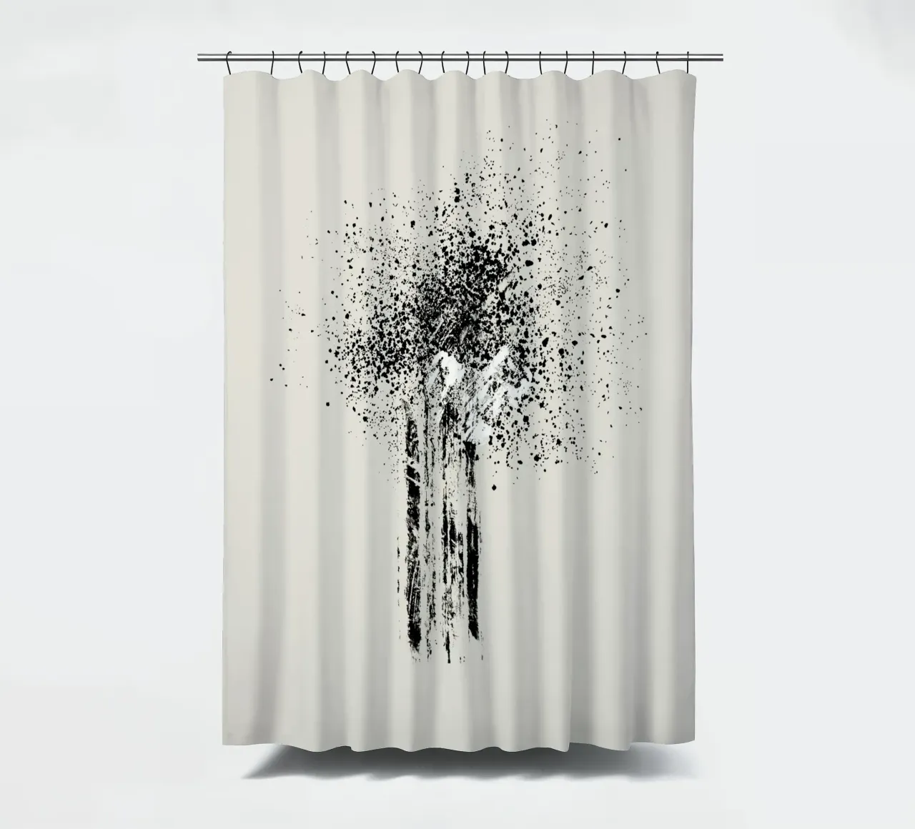 Modern and minimalist abstract with beige background tenda da doccia da Imaginative