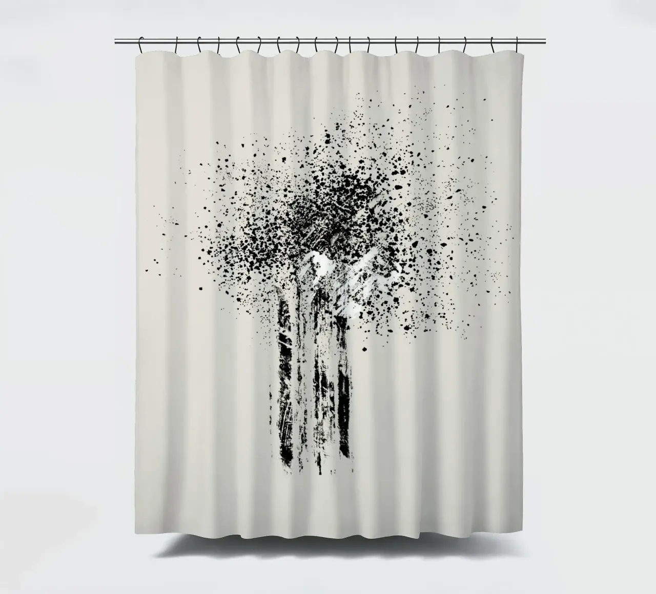Modern and minimalist abstract with beige background Duschvorhang von Imaginative