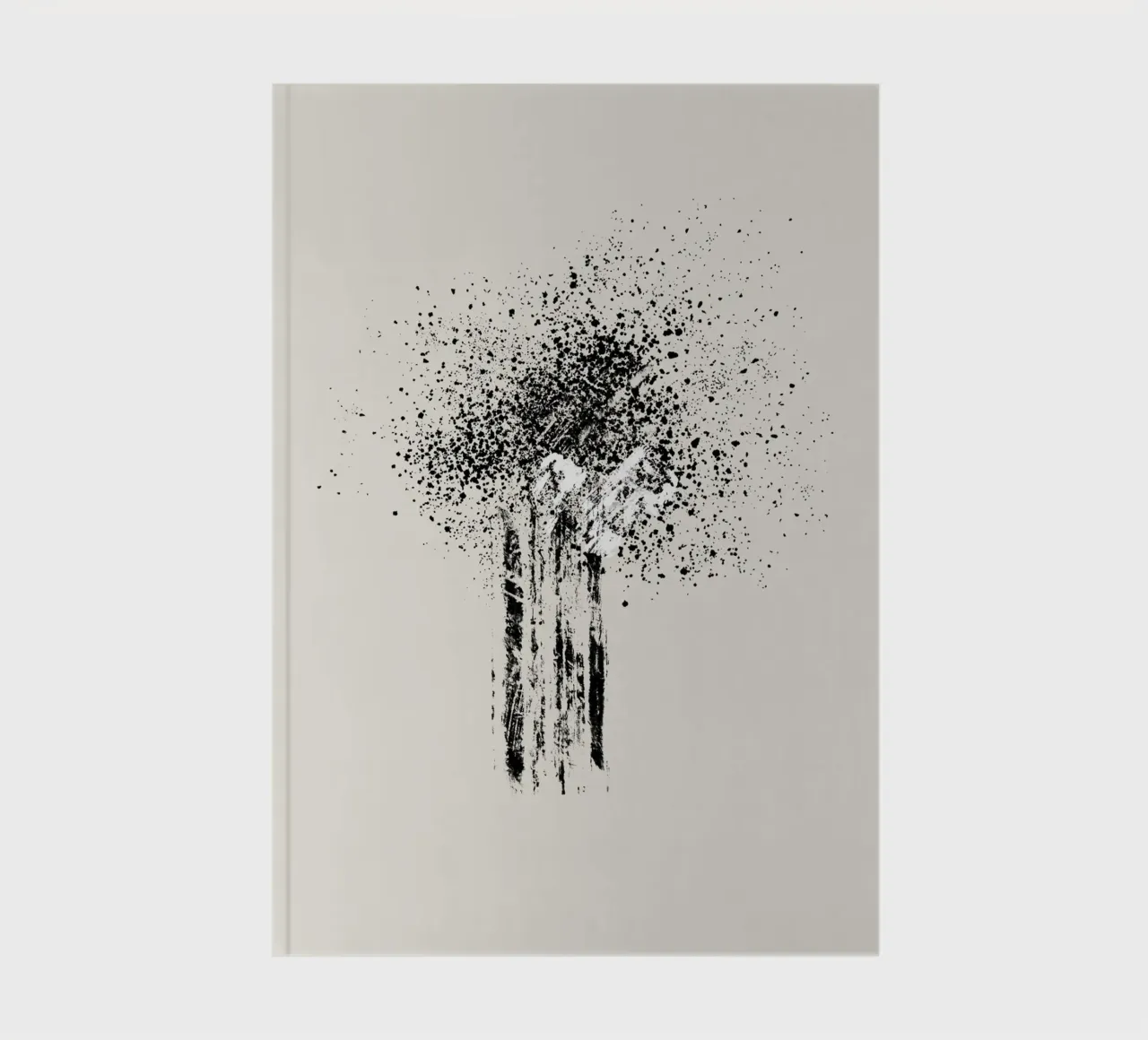 Modern and minimalist abstract with beige background Notizbuch von Imaginative