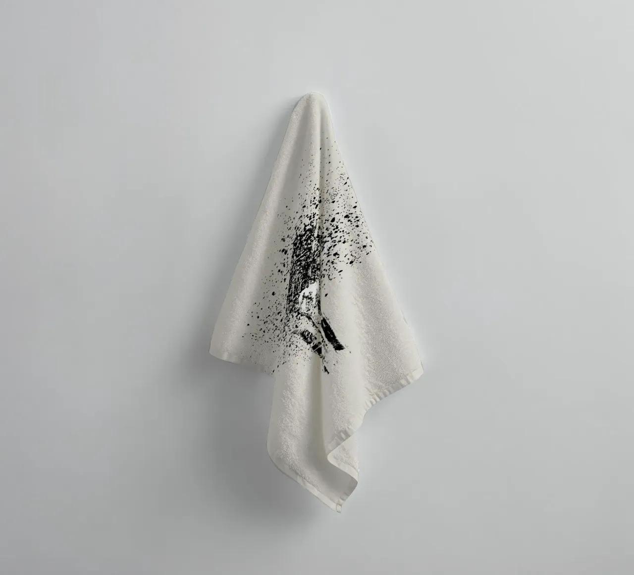 Modern and minimalist abstract with beige background asciugamano da bagno da Imaginative