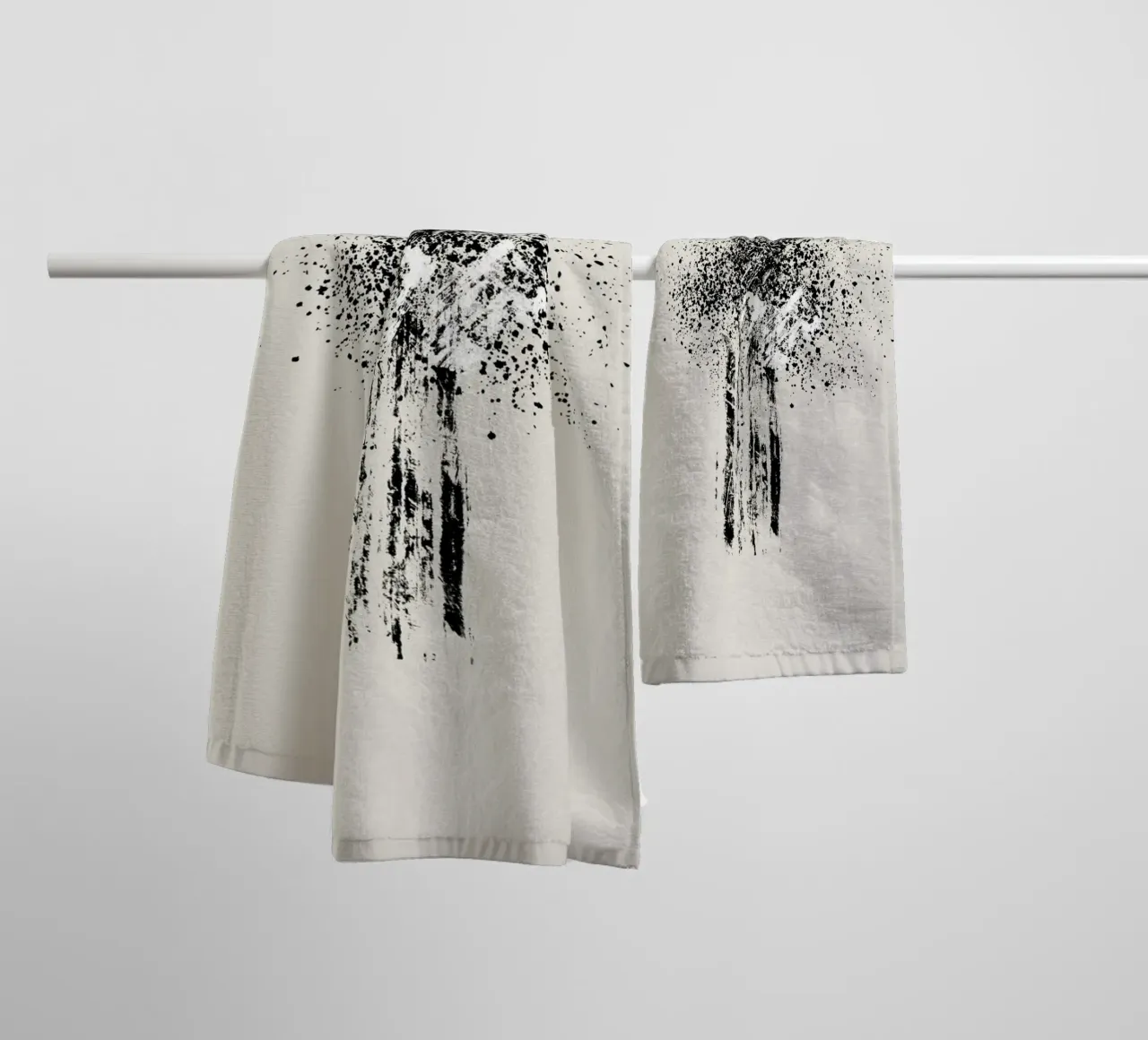 Modern and minimalist abstract with beige background asciugamano da bagno da Imaginative