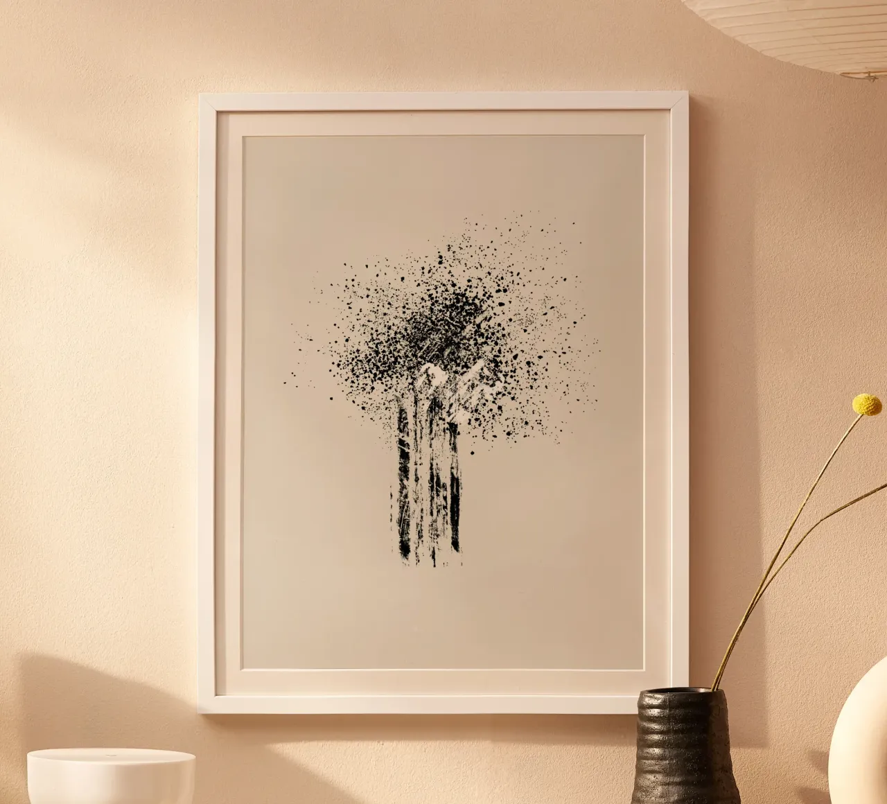 Modern and minimalist abstract with beige background poster da Imaginative