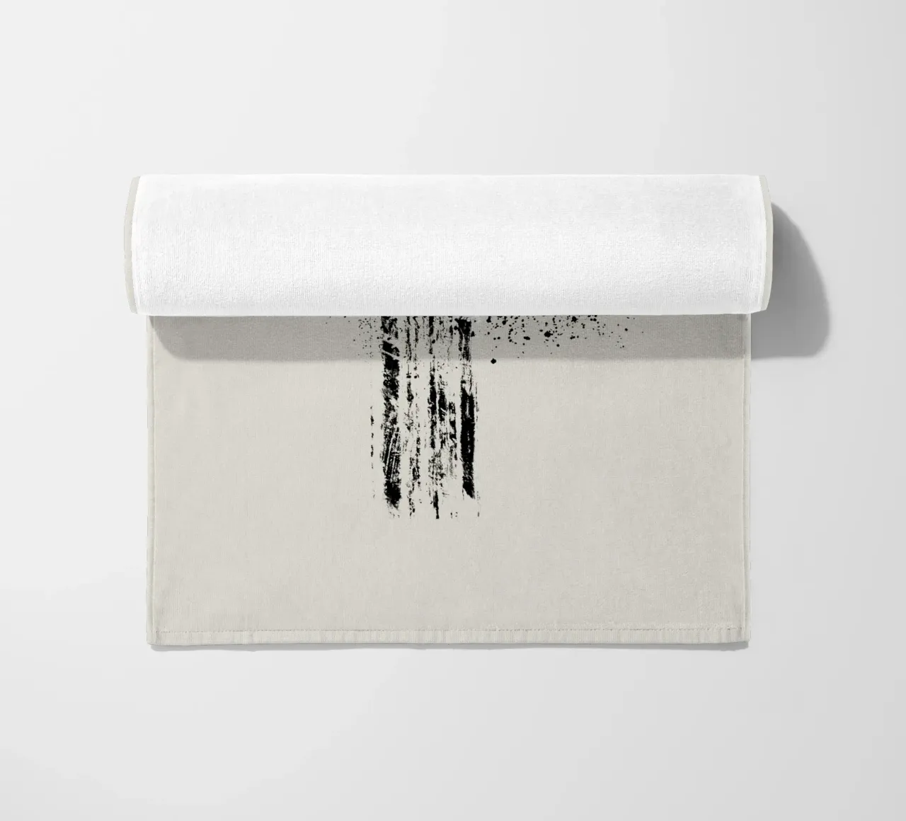 Modern and minimalist abstract with beige background telo mare da Imaginative