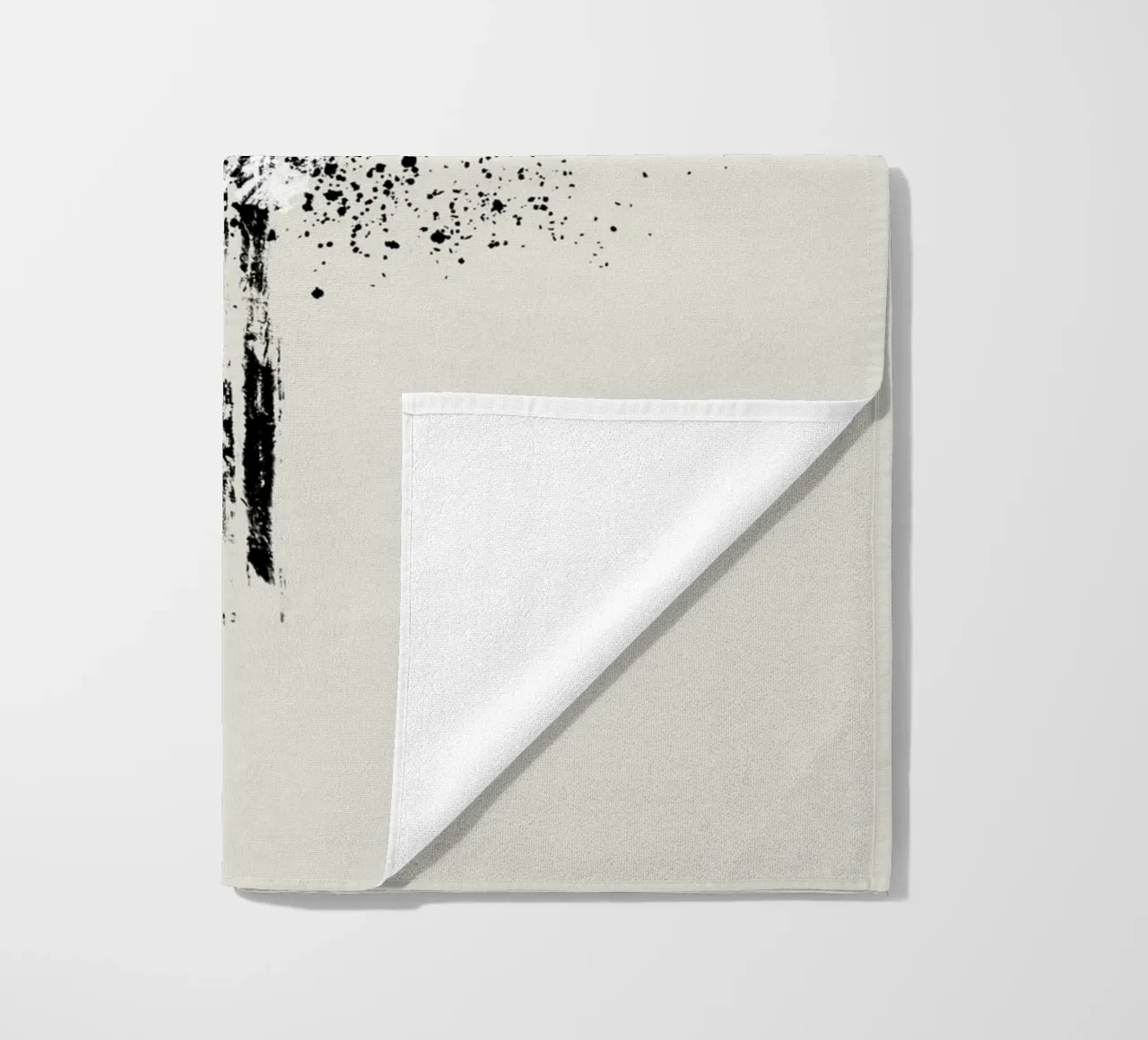 Modern and minimalist abstract with beige background Strandtuch von Imaginative