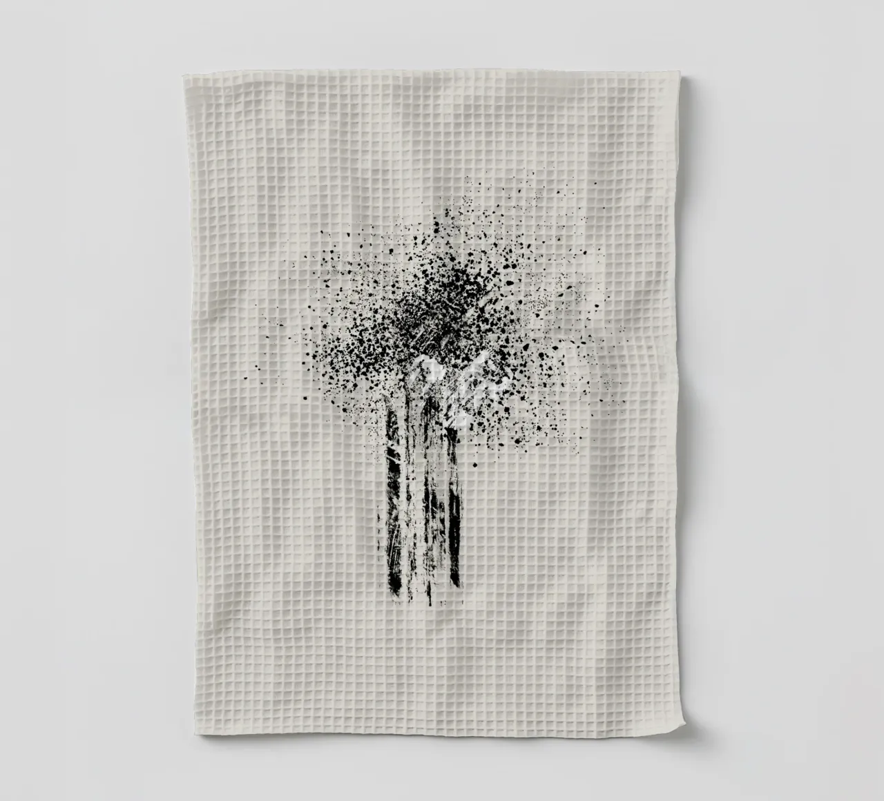 Modern and minimalist abstract with beige background theedoek van Imaginative