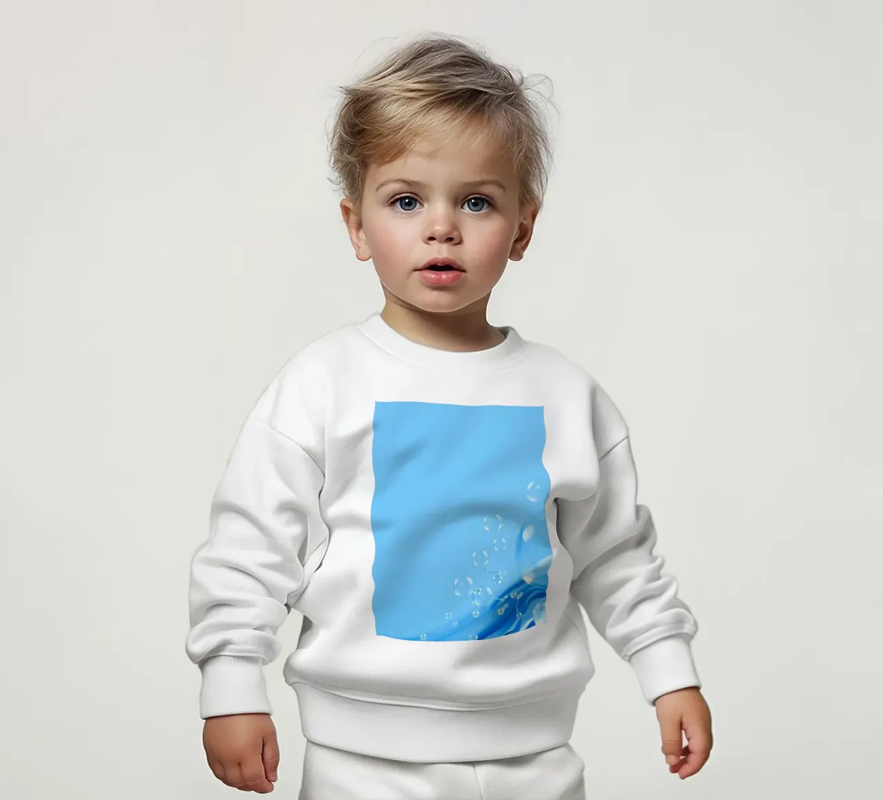 Las burbujas y las ondas del agua crean una atractiva composición sudadera de bebé de DesignDoodle
