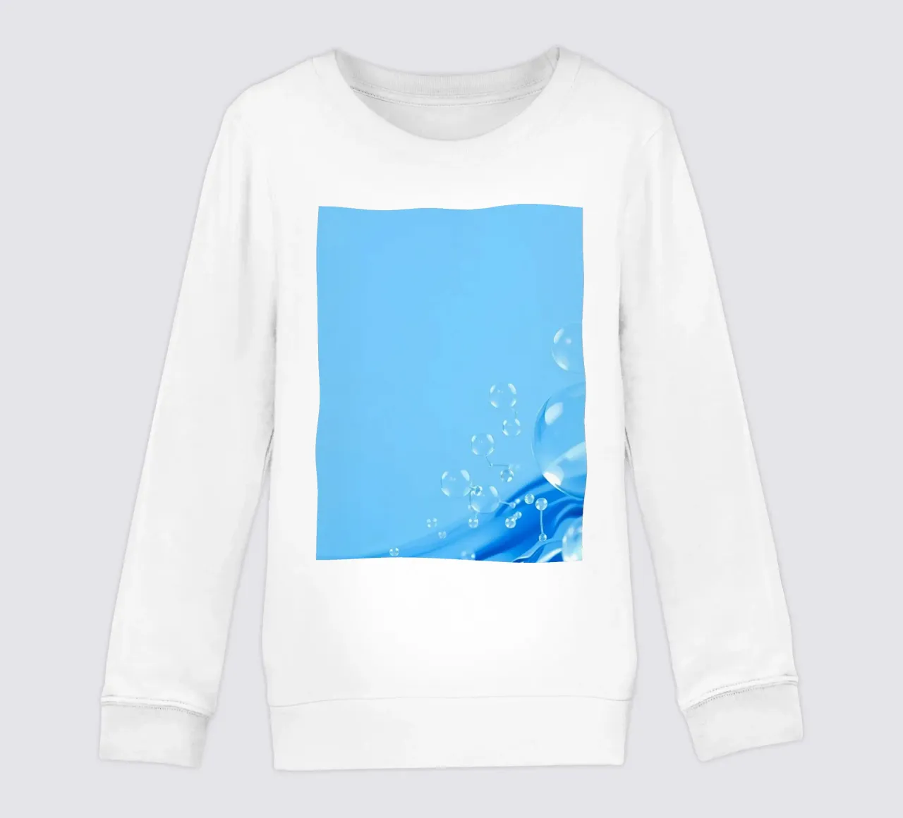 Las burbujas y las ondas del agua crean una atractiva composición sudadera para niño de DesignDoodle