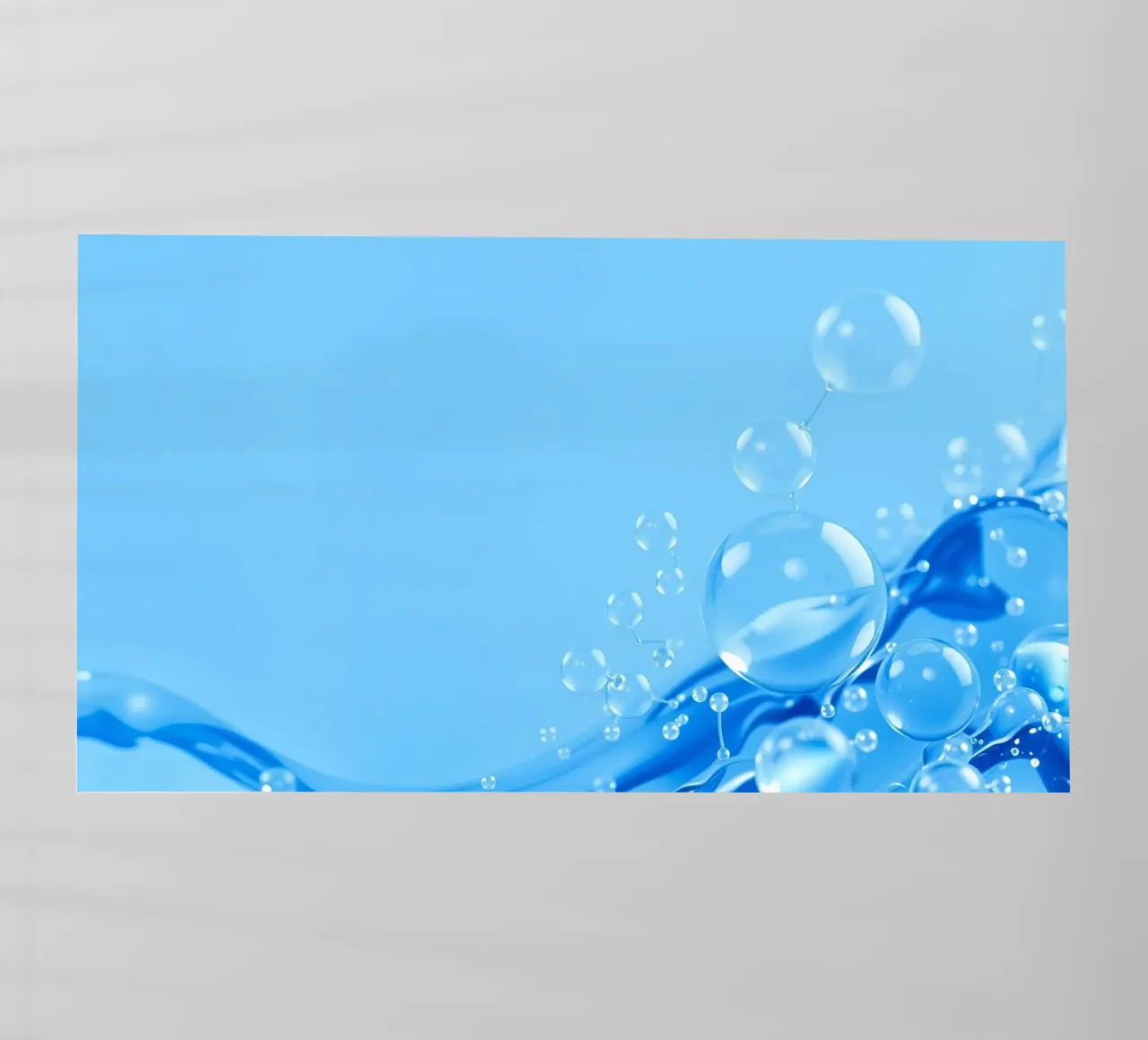 Las burbujas y las ondas del agua crean una atractiva composición lámina retroiluminada de DesignDoodle