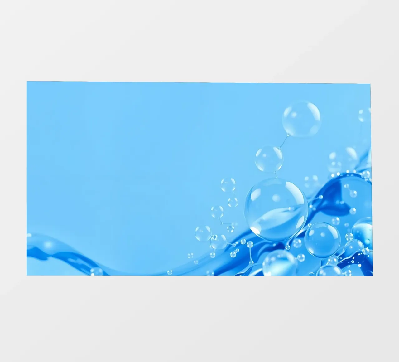 Las burbujas y las ondas del agua crean una atractiva composición lámina retroiluminada de DesignDoodle