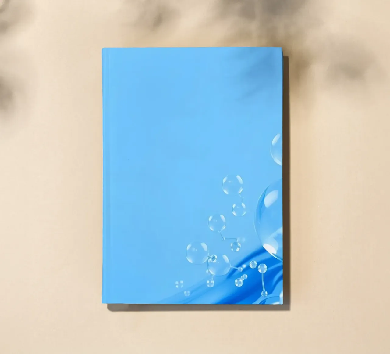 Bubbles and water waves create an engaging composition notebook by DesignDoodle