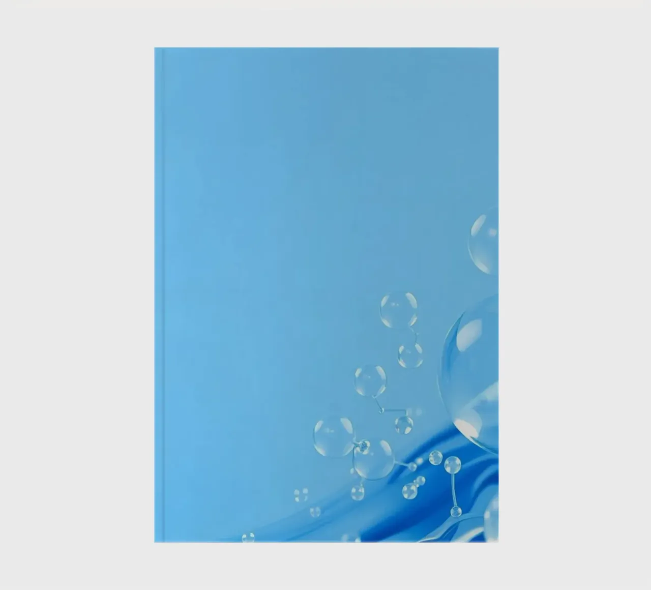 Bubbles and water waves create an engaging composition notebook by DesignDoodle