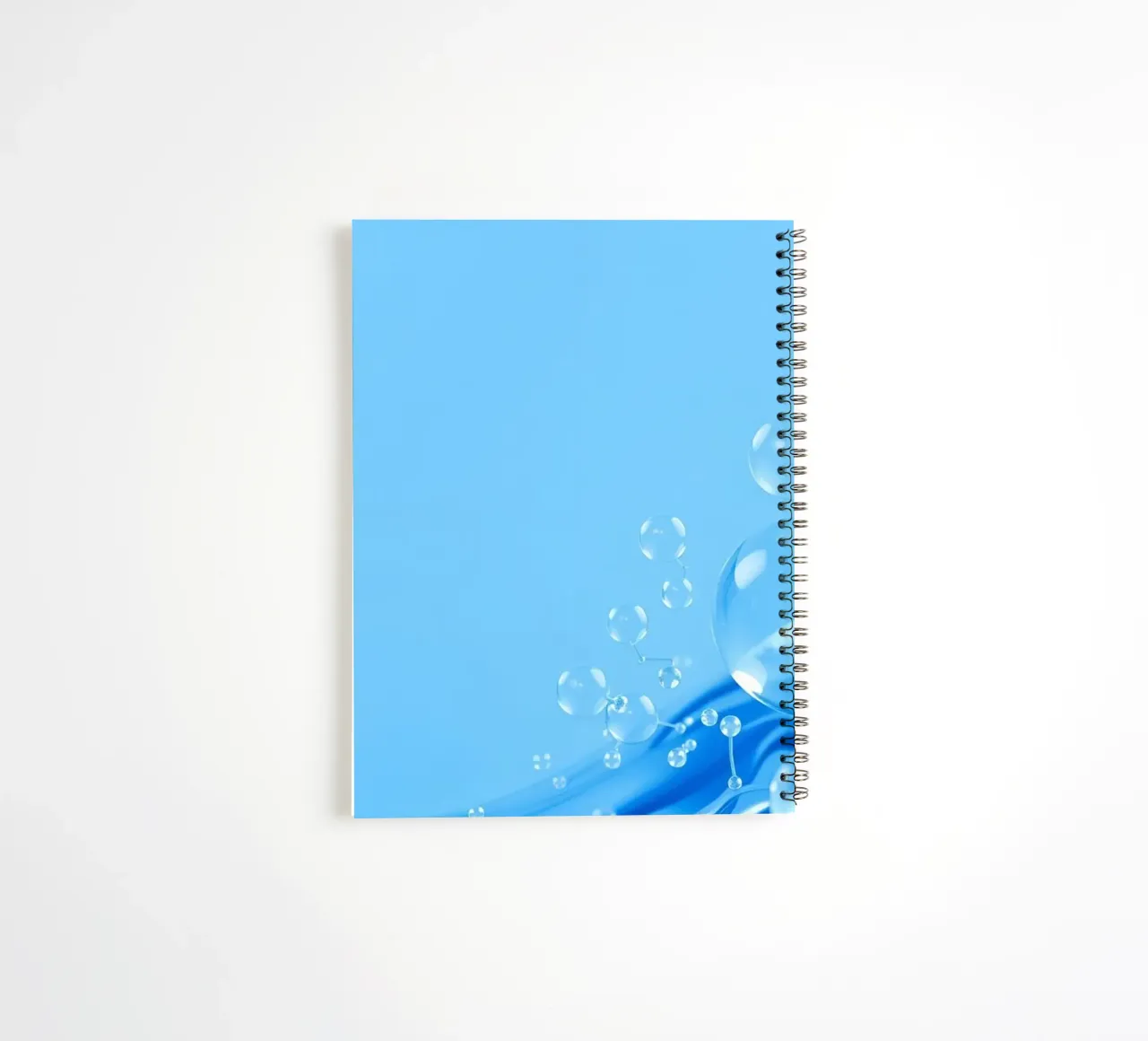 Bubbles and water waves create an engaging composition spiral notebook by DesignDoodle