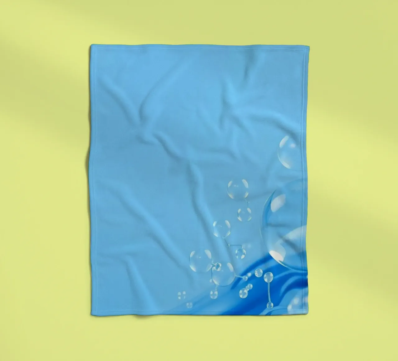 Bubbles and water waves create an engaging composition fleece blanket by DesignDoodle