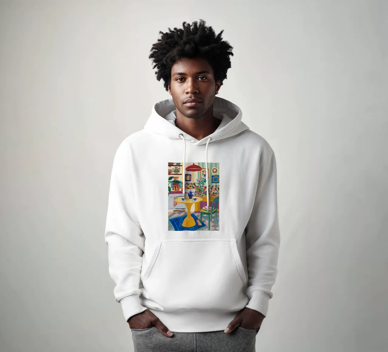 Gioia del Patchwork all'ora del tè felpa con cappuccio da Aurora Muse